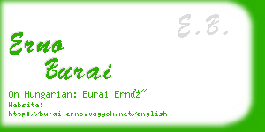 erno burai business card